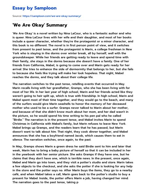 We Are Okay Summary