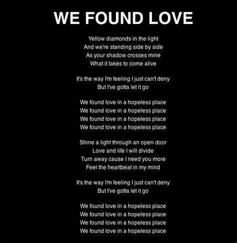 we found love lyrics