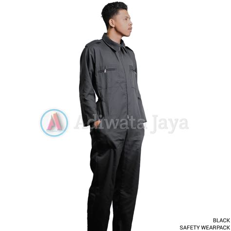 Wearpack Coverall Safety Hitam Katelpak Seragam Kerja Proyek Katelpak Smk - Katelpak Smk
