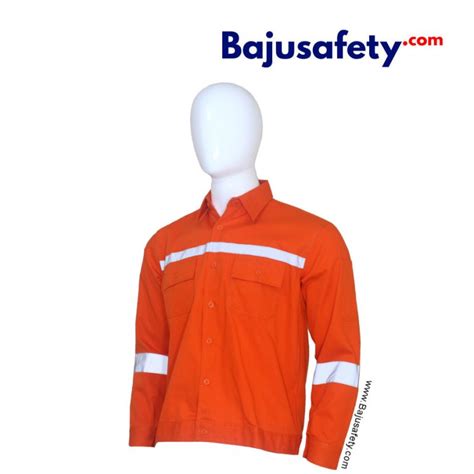 Wearpack Safety Kemeja Lengan Panjang Oranye Orange Wearpack Baju Safety - Baju Safety