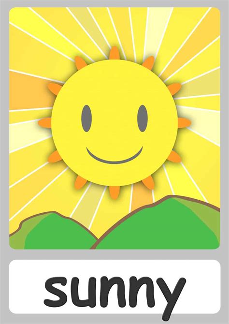 Weather Flashcards Teach The Weather Free Flashcards Amp Kindergarten Flashcards - Kindergarten Flashcards