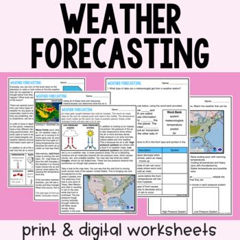 Weather Forecasting Reading Comprehension Worksheets Laney Predicting The Weather Worksheet Answer Key - Predicting The Weather Worksheet Answer Key