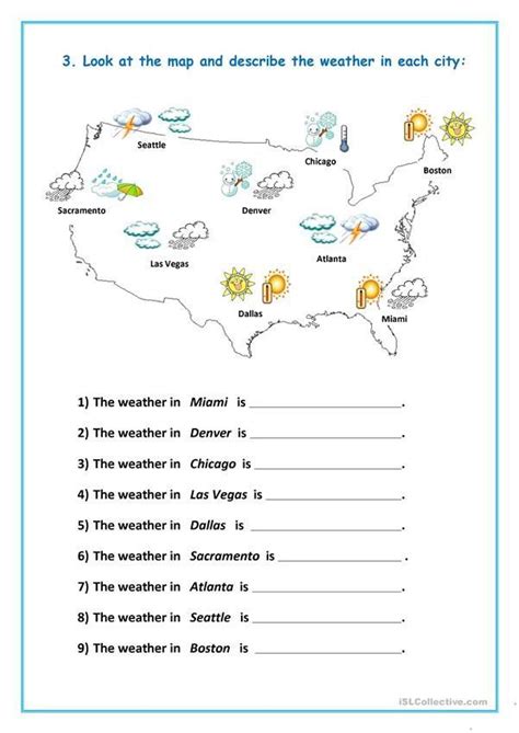Weather Map Worksheet 3rd Grade   Weather And Climate Worksheets K5 Learning - Weather Map Worksheet 3rd Grade