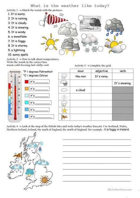 Weather Worksheet Middle School   Weather Worksheets Games4esl - Weather Worksheet Middle School
