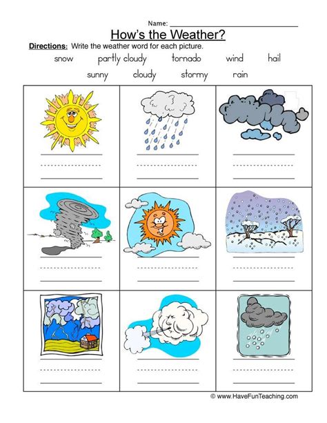 Weather Worksheets For 1st Grade In 2022 Worksheets Kindergarten Weather Worksheets - Kindergarten Weather Worksheets