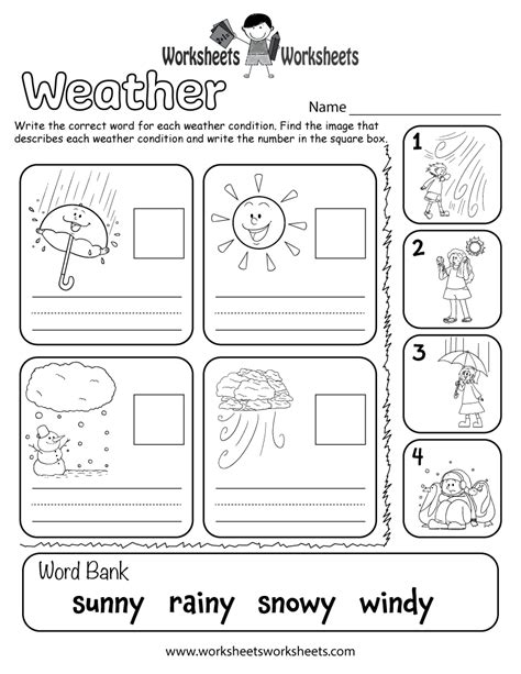 Weather Worksheets Printable Exercises Pdf Handouts Weather And Climate Worksheet - Weather And Climate Worksheet