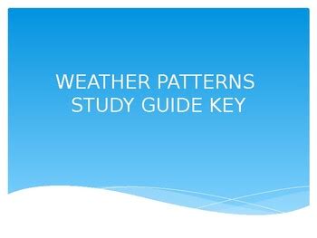 Download Weather Patterns Study Guide 