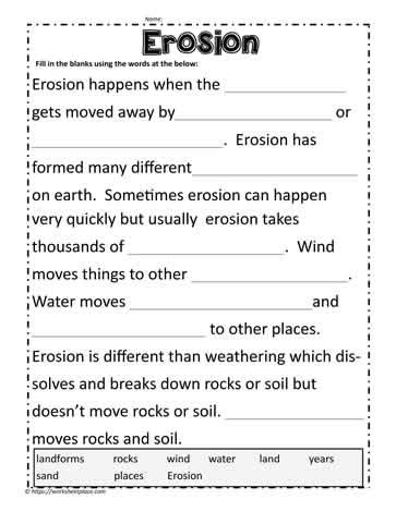 Weathering And Erosion Worksheets 2nd Grade Pdf Weathering And Erosion Worksheet - Weathering And Erosion Worksheet