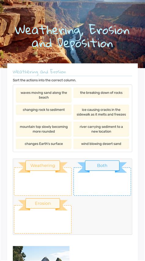 Weathering Erosion And Deposition Activity Live Worksheets Weather Erosion And Deposition Worksheet - Weather Erosion And Deposition Worksheet