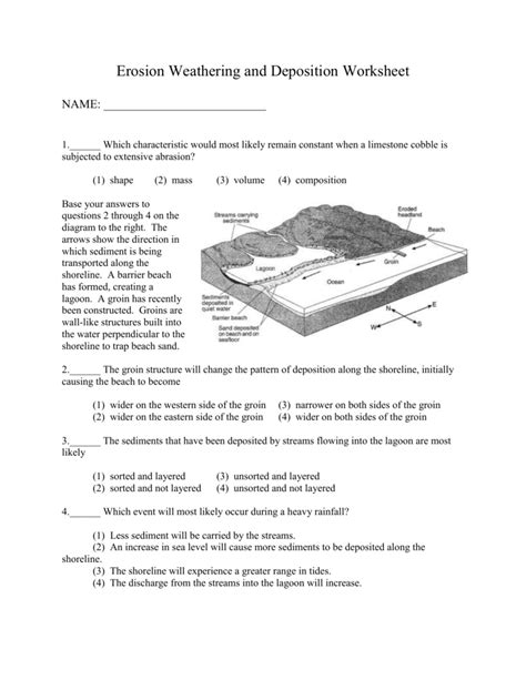 Weathering Erosion Deposition Answer Key K12 Workbook Weathering And Erosion Worksheet Answer Key - Weathering And Erosion Worksheet Answer Key