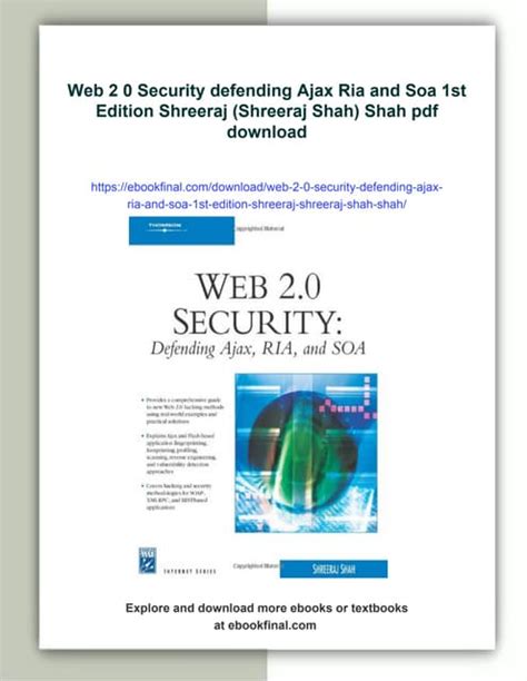 Web 2 0 Security Defending Ajax Ria And Soa