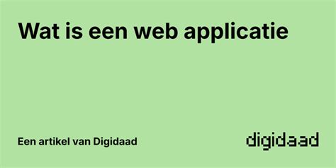 web applicatie
