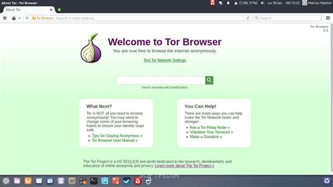 web browser Tor Project Support.
