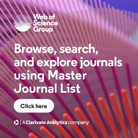 Web Of Science Master Journal List Wos Mjl Search For Science - Search For Science