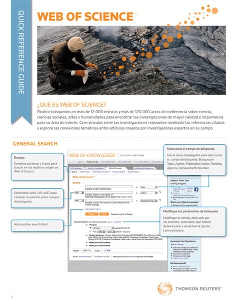 Web Of Science Quick Reference Guide Clarivate Analytics