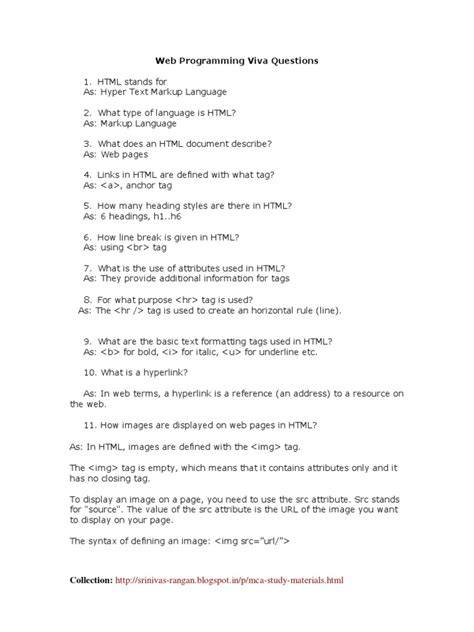 web programming lab viva questions and answers