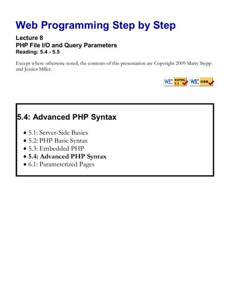 Web Programming Step By Ste Webstepbook
