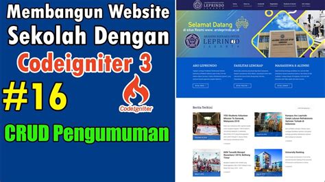 Web Sekolah Dengan Codeigniter Tutorial Codeigniter