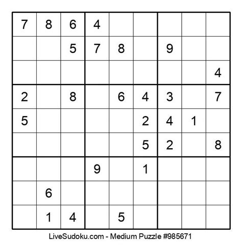 Web Sudoku Medium
