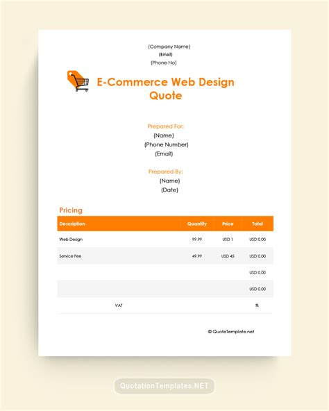 Full Download Web Design Quote Request Template Document 
