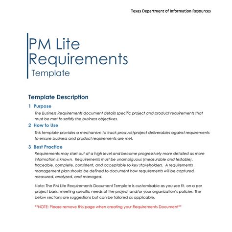 Read Online Web Page Requirements Document Template 