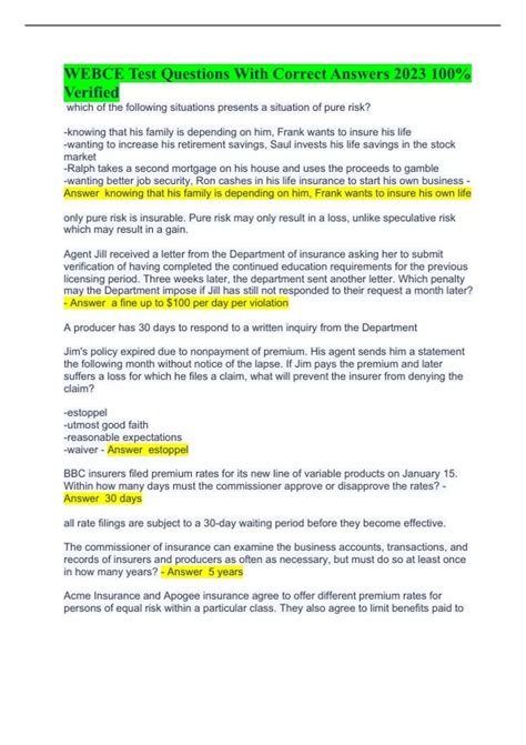 Full Download Webce Test Answers 