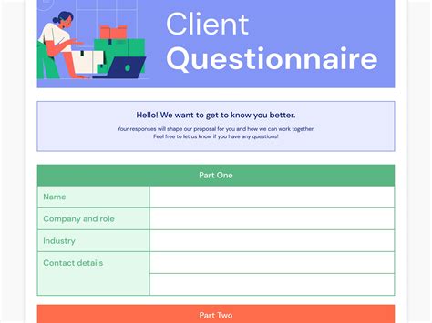 Website Client Questionnaire Example