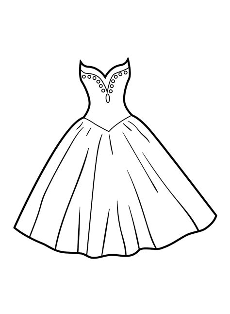 wedding dress coloring page Clip Art Library