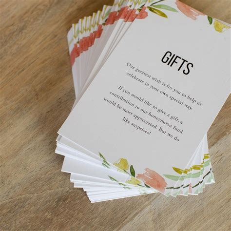 Wedding Invitations With Request Gift