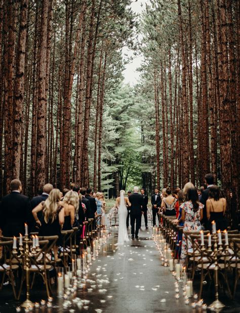 Wedding On Lake In Woods