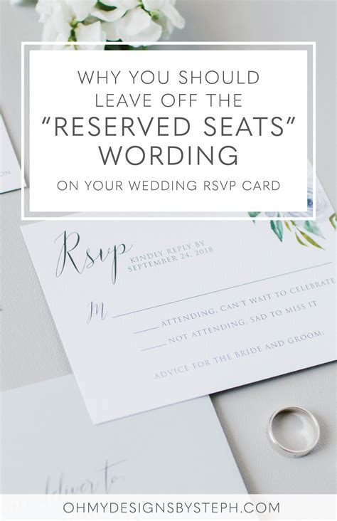 Wedding Rsvp With Reserved Seats