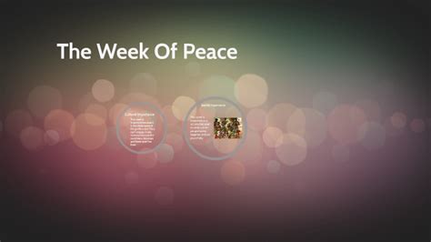 Week Of Peace Things Fall Apart