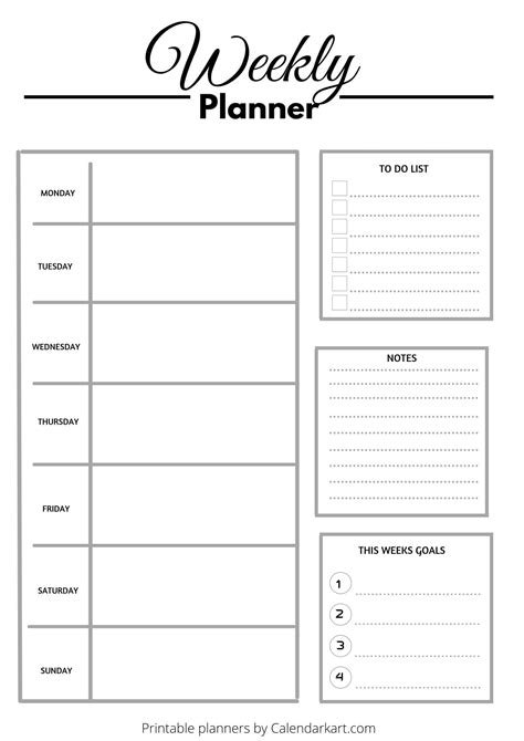Week Planner Template