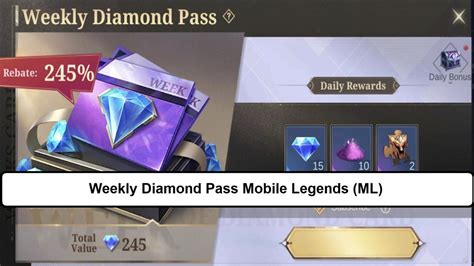 weekly diamond pass ml
