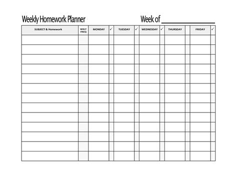 Weekly Homework Assignment Sheet Template Helloartdept Com Weekly Homework Sheet 4th Grade - Weekly Homework Sheet 4th Grade