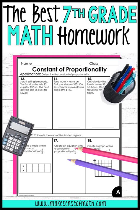 Weekly Math Homework 7th Grade   Math Homework That Works Middle School Math Homework - Weekly Math Homework 7th Grade
