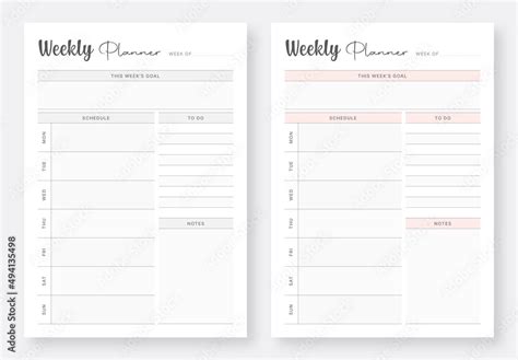 weekly planner design