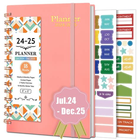 weekly planner jul 18 dec 19 cactus 2018 2019 pla