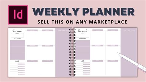 Weekly Planner Template Indesign