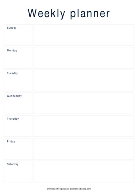 Weekly Planning Sheet Printable