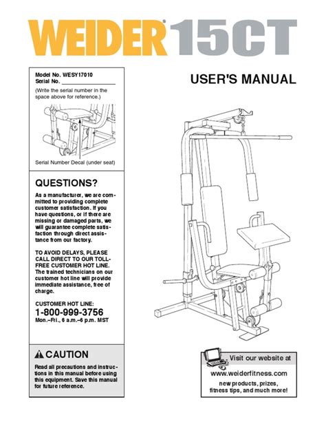 Read Weider 15Ct User Guide 