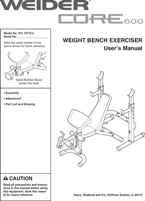 Full Download Weider Core User Guide 