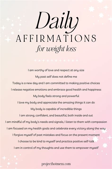 Weight Loss Affirmations