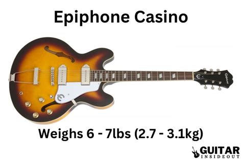 weight of epiphone casino