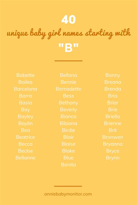 weird girl names that start with a b