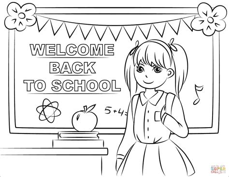 Welcome Back To School Coloring Page Back To School Coloring Pages - Back To School Coloring Pages
