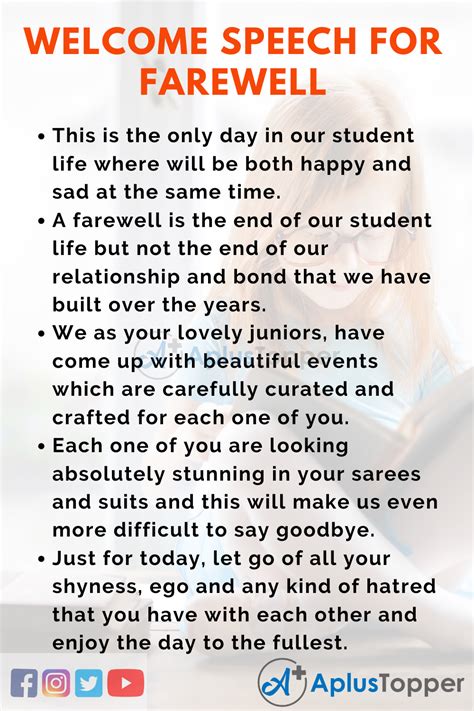 Welcome Speech For Farewell Function
