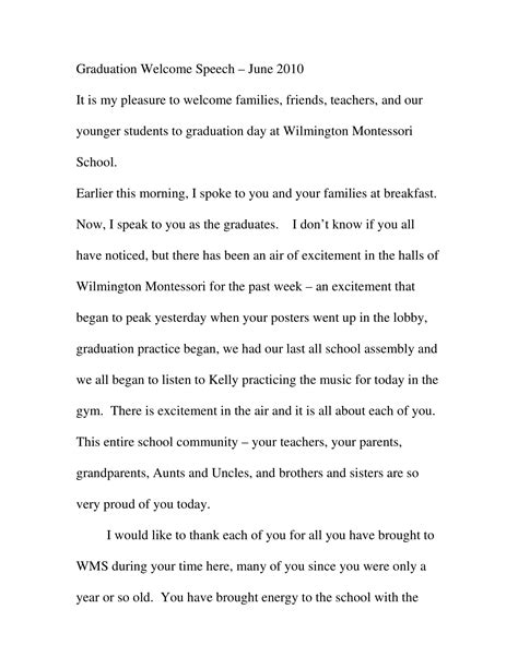 Welcome Speech For School Program
