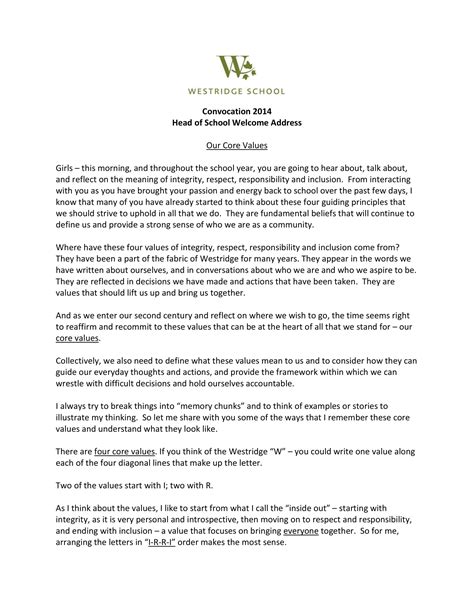 welcome speeches for middle school graduation ceremonies