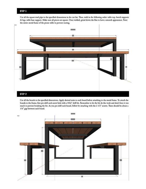 Welded Picnic Table Plans